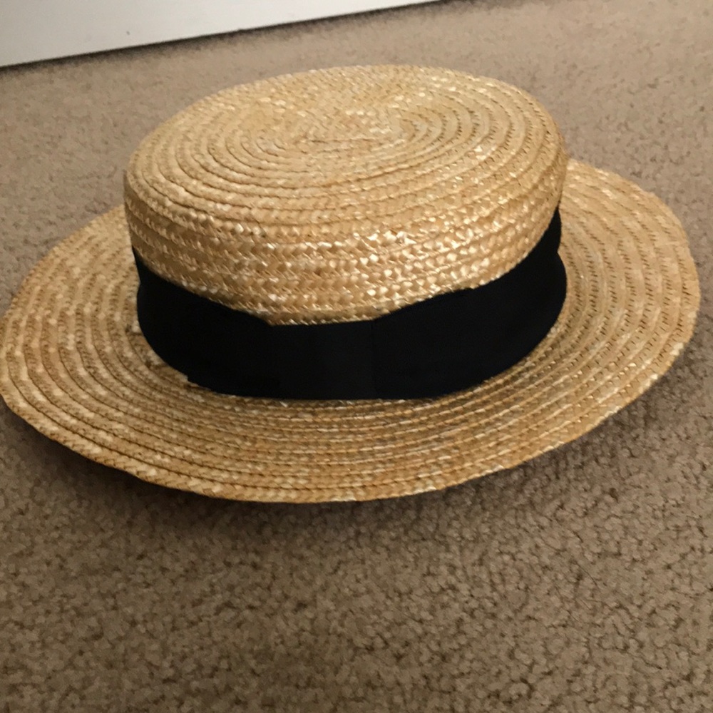 Straw Hat with black bow